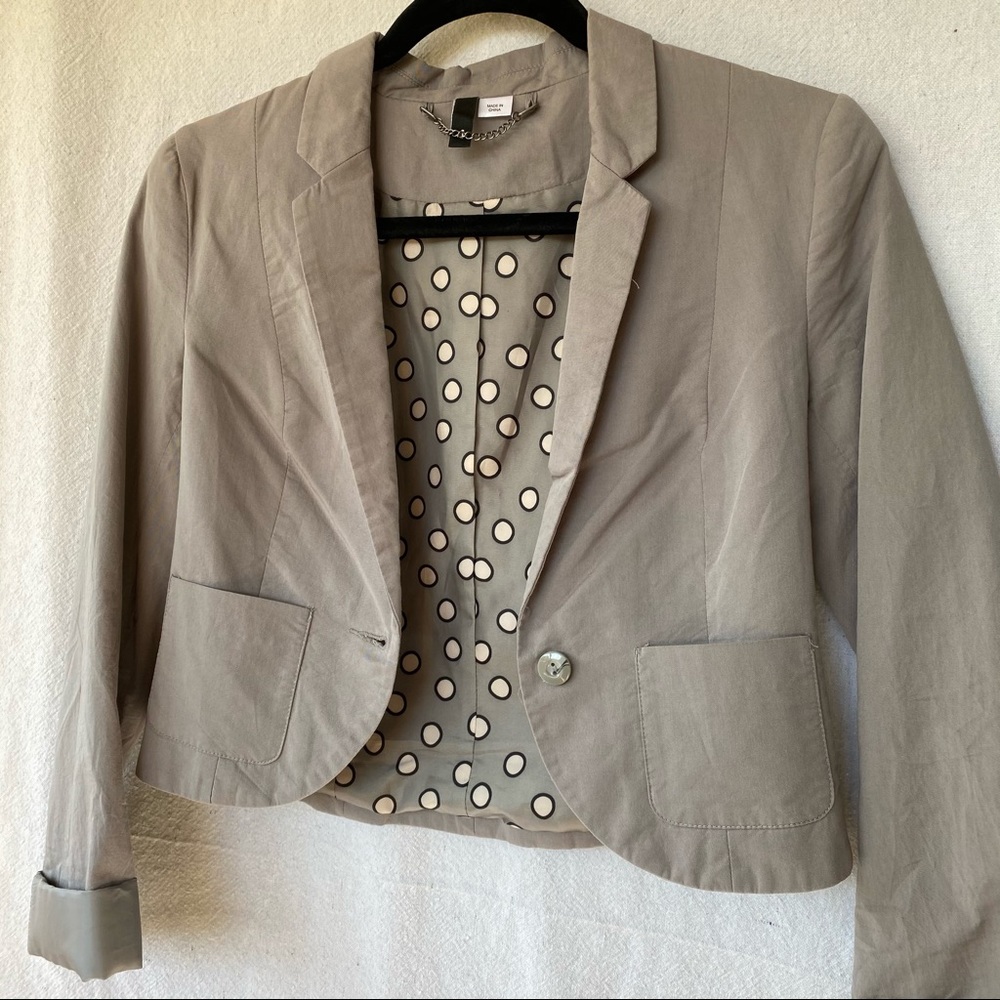H&M Divided Gray Blazer (waist length), Size 4